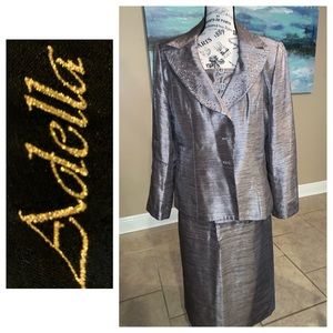 Brown 3 piece church suit size 16, MSRP $399